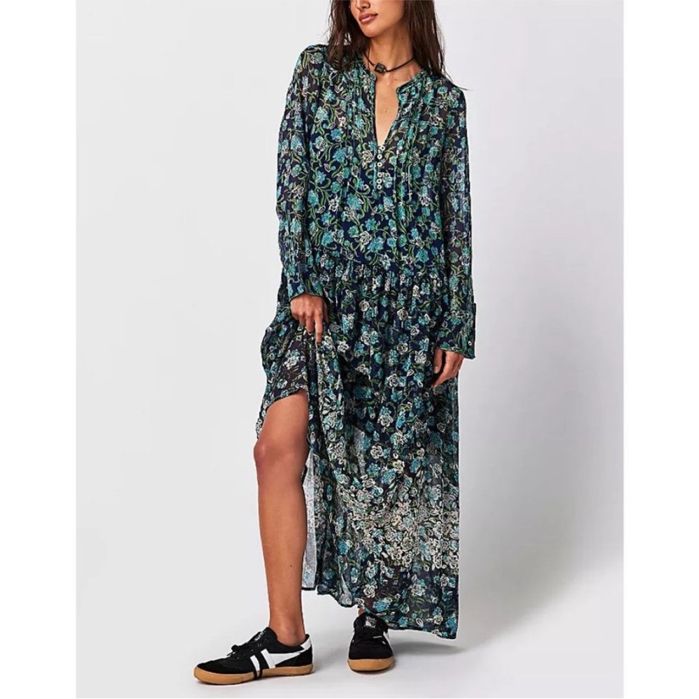 NWT-FP XL ‘SEE IT THROUGH’ MAXI in TWILIGHT COMBO w ENDLESS DELICATE DETAILS